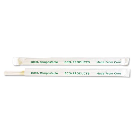 ECO-PRODUCTS 7.75" Clear Wrapped Straw - Case, PK9600 PK EP-ST770